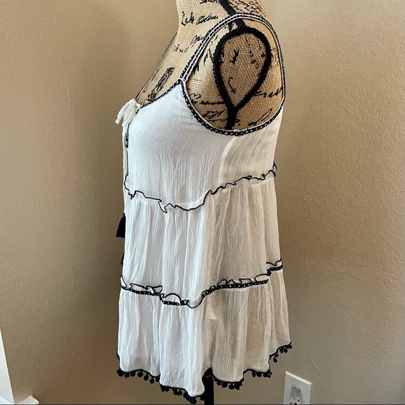 ASOS: MISS SELFRIDGE Tiered Poplin Tank Blouse NWOT - Picture 4 of 9